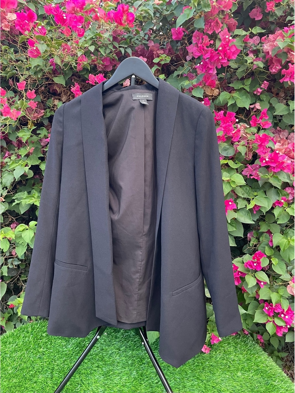 Halogen Black Blazer Jacket XS Polyester Lined